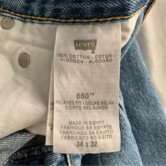 Men's Levi's 550 Relaxed Fit Denim Jeans 34 x 32 Medium Wash - Picture 10 of 16